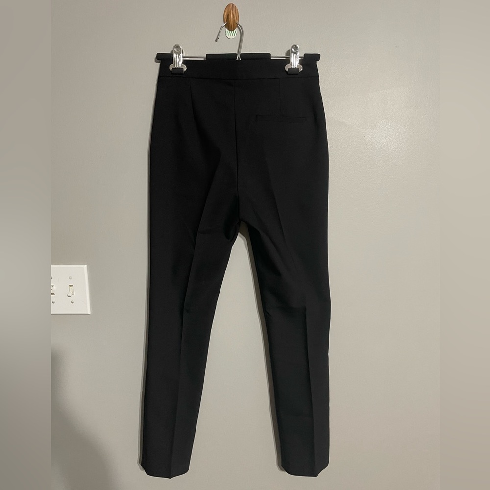 Zara Woman Pleated Slacks Black Size 4 Ankle Dress Pants